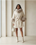 Maya | Elegant Cape Coat for Winter - Front View