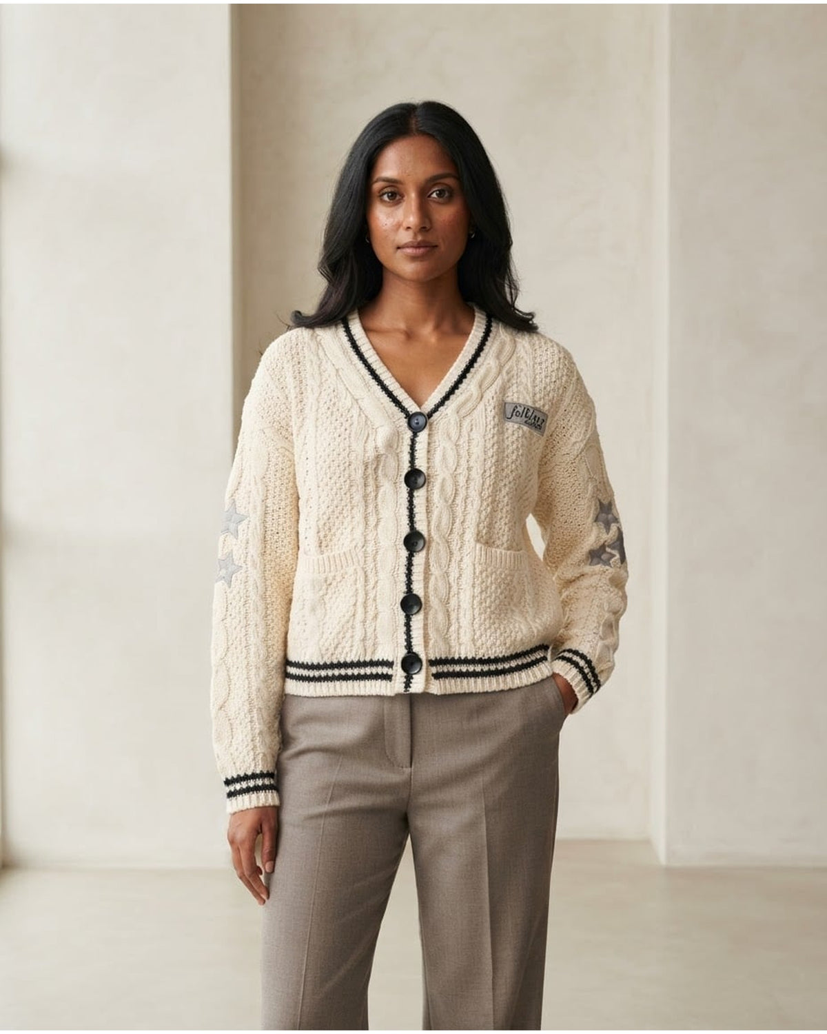 Maya | Elegant Cardigan for Autumn/Winter - Front View