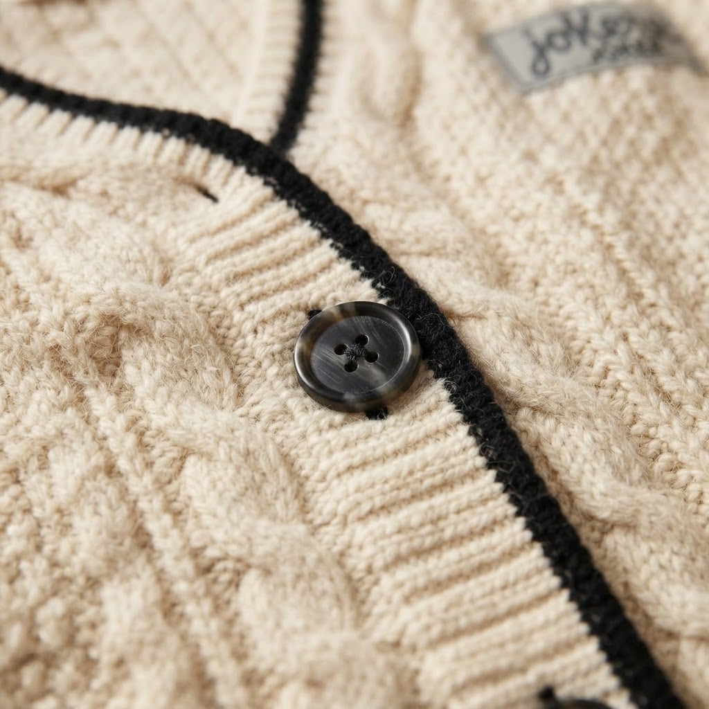 Maya | Elegant Cardigan for Autumn/Winter - Detail Close-Up
