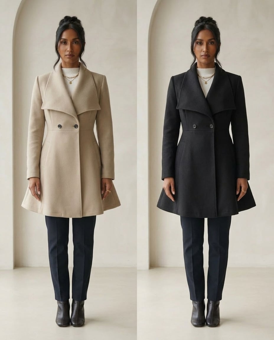 Maya | Elegant Coat for Winter - Front View