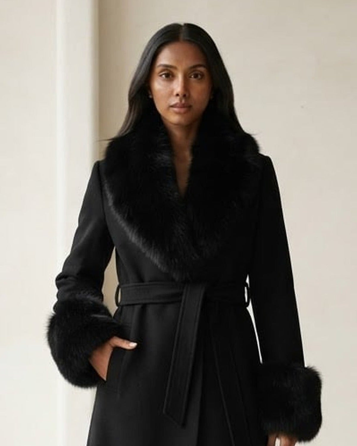 Maya | Elegant Coat for Winter - Front View