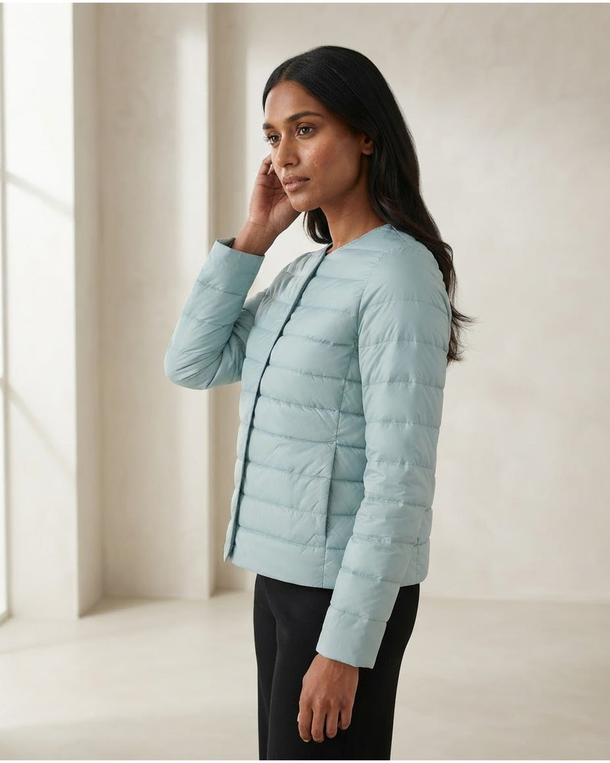 Maya | Elegant Quilted Jacket for Autumn/Winter - Side View