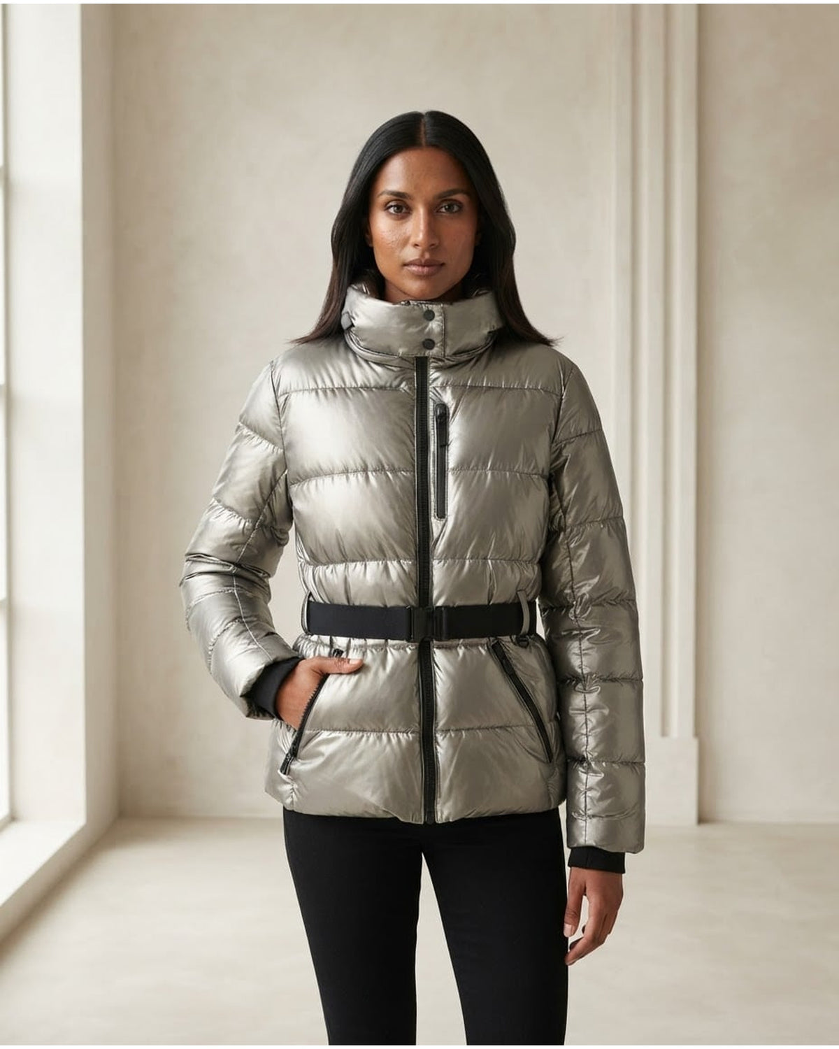 Maya | Elegant Quilted Jackets for Winter - Front View