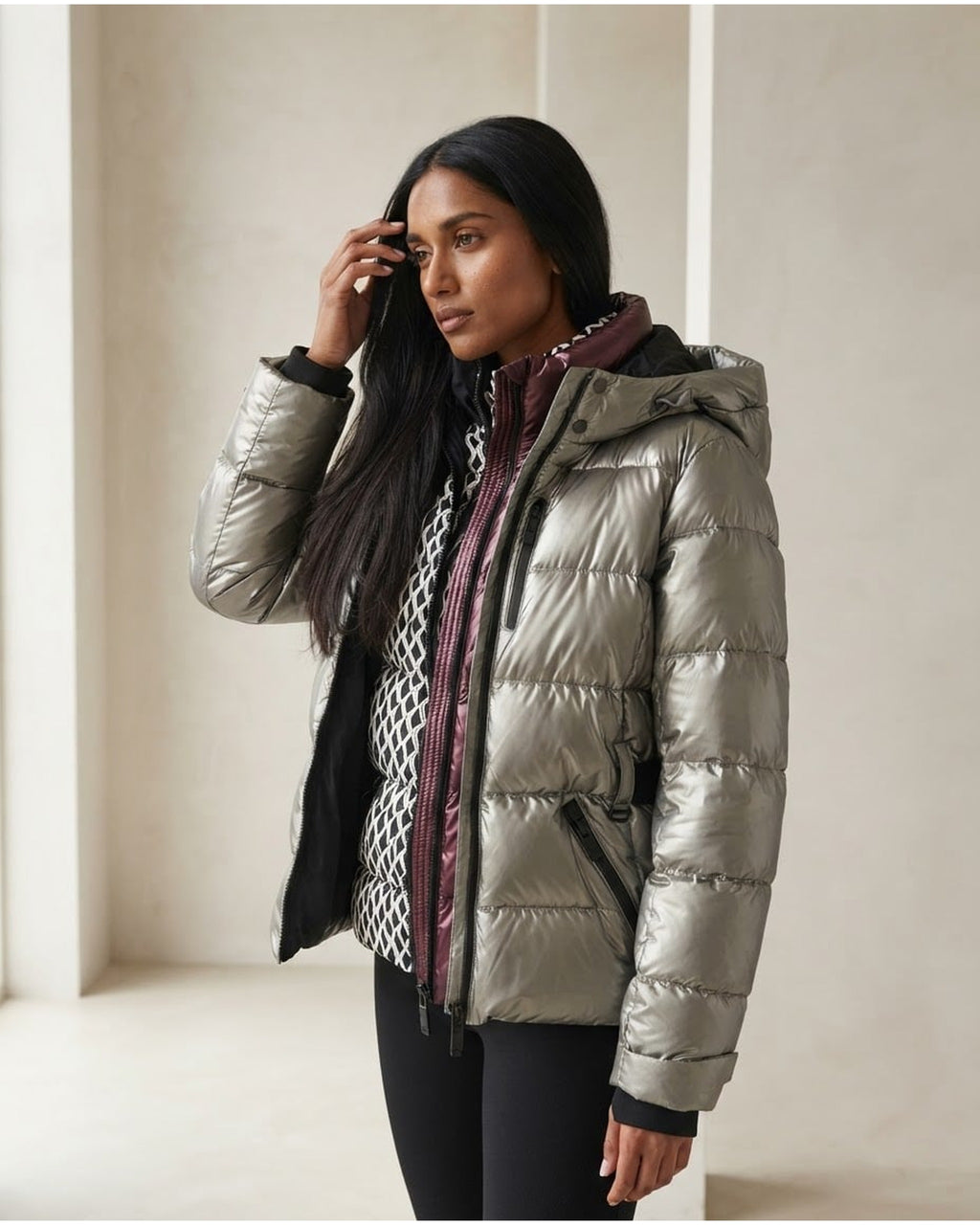 Maya | Elegant Quilted Jackets for Winter - Side View