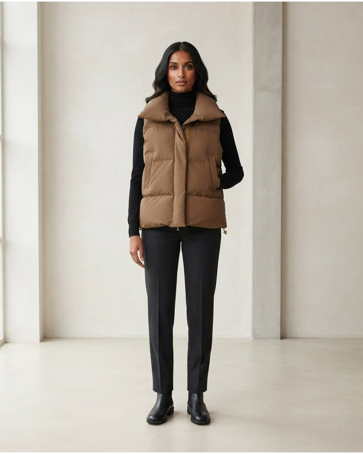 Maya | Elegant Quilted Vests for Autumn/Winter - Front View