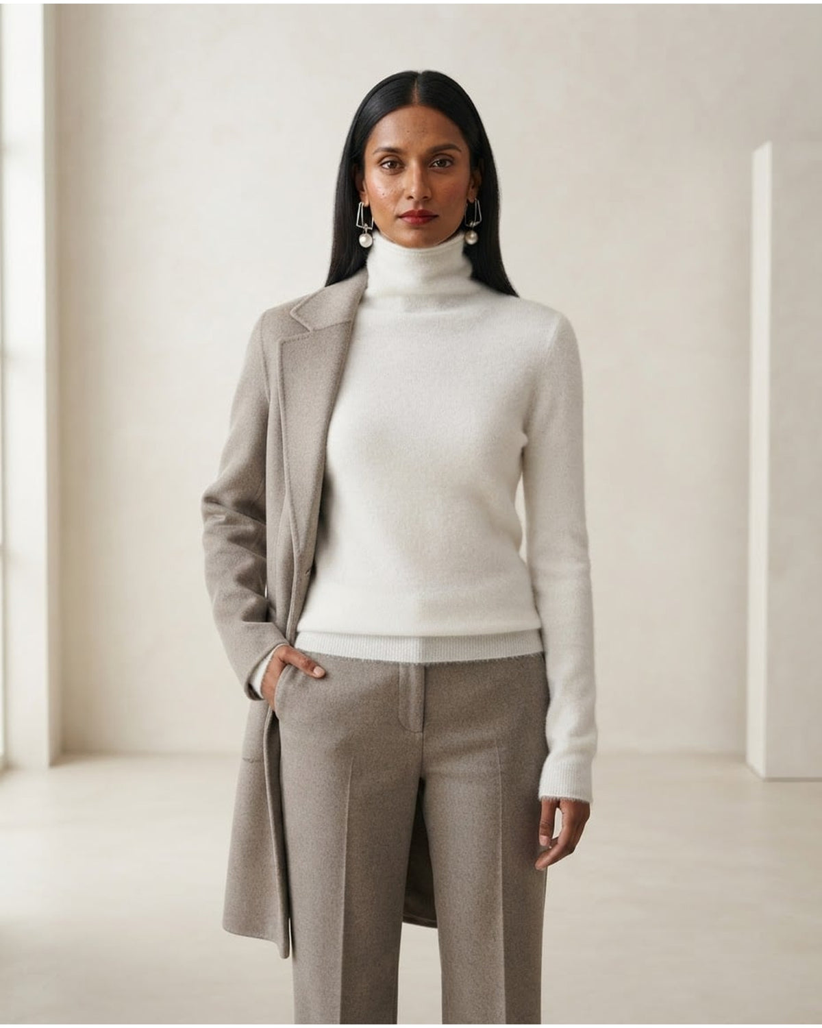 Maya | Elegant Turtleneck Sweater for Autumn/Winter - Front View