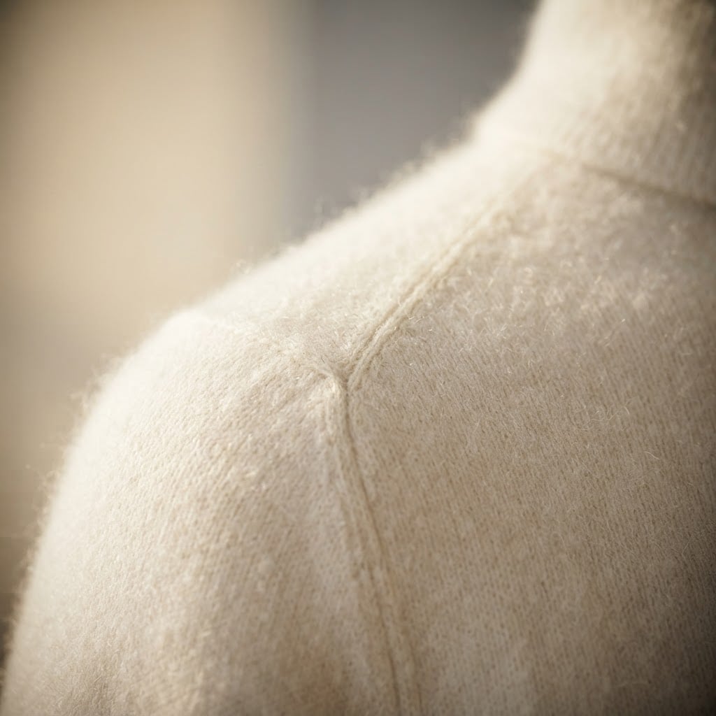Maya | Elegant Turtleneck Sweater for Autumn/Winter - Detail Close-Up