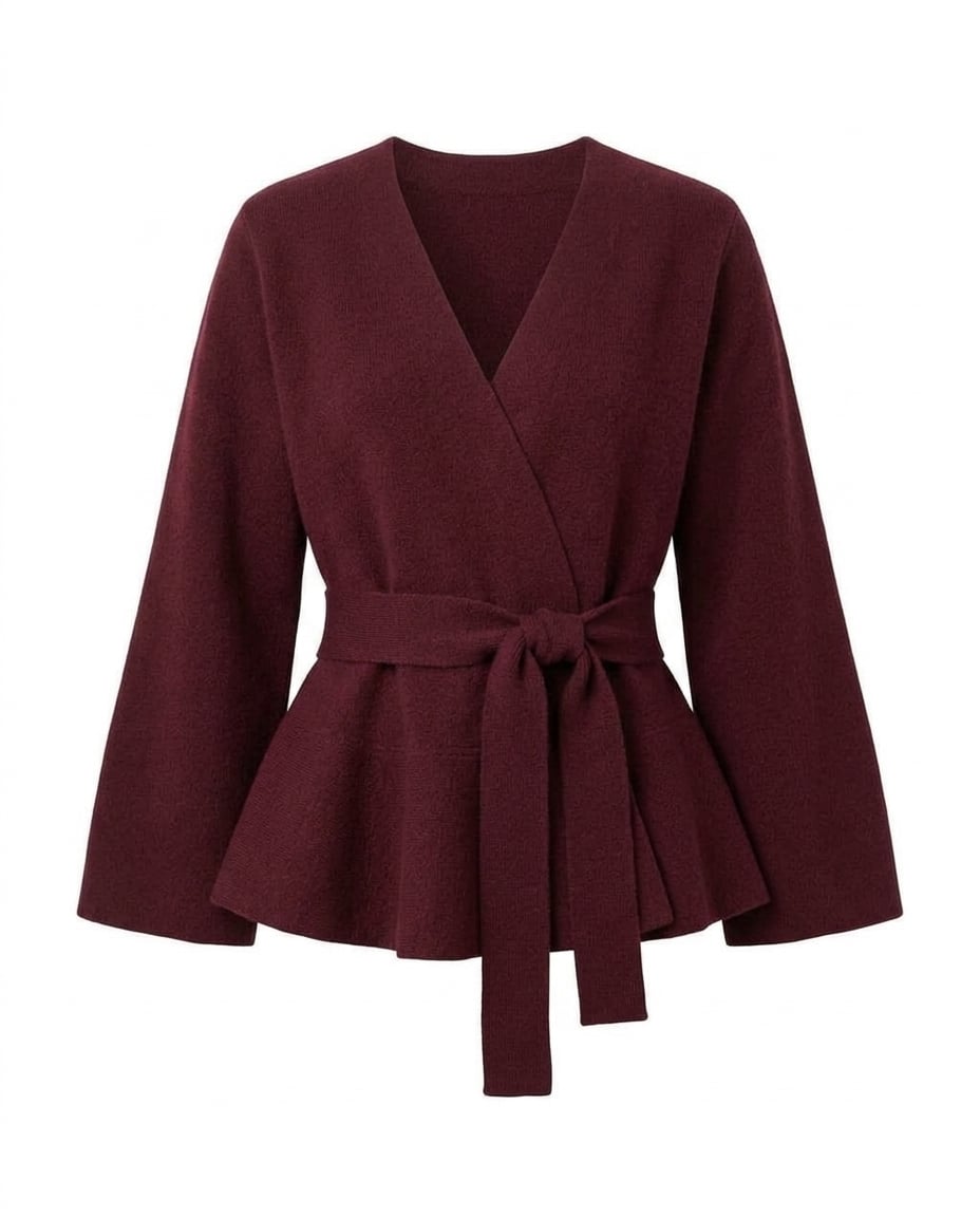 Maya | Elegant Wrap Sweater for Autumn/Winter - Product Photo