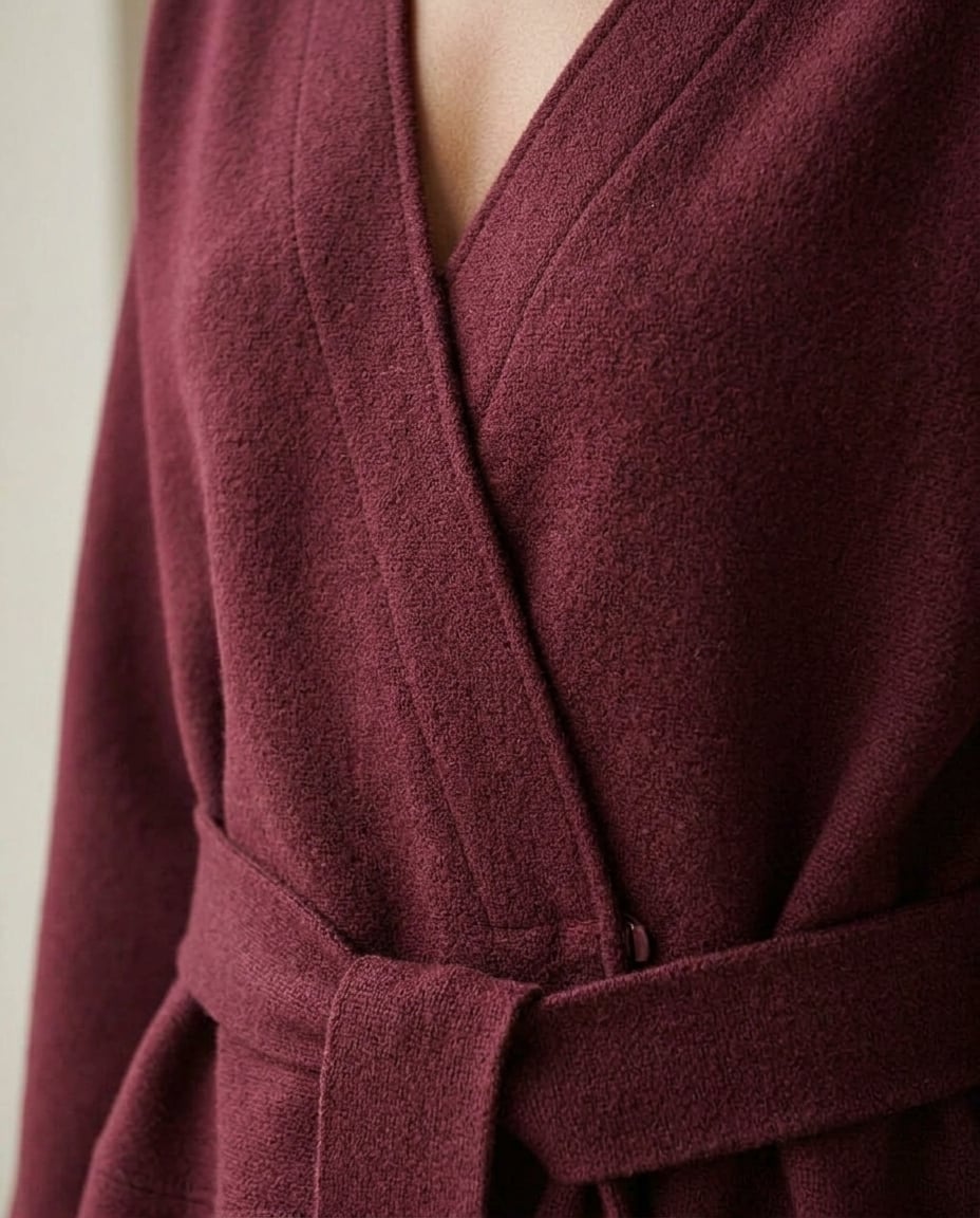 Maya | Elegant Wrap Sweater for Autumn/Winter - Detail Close-Up