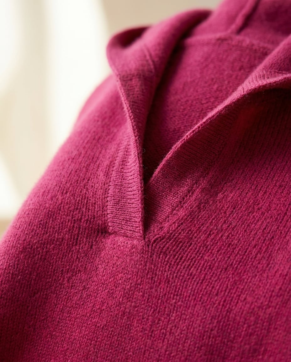 Maya | Refined Cashmere Hooded Sweater for Autumn/Winter — detail | Maison Perigee