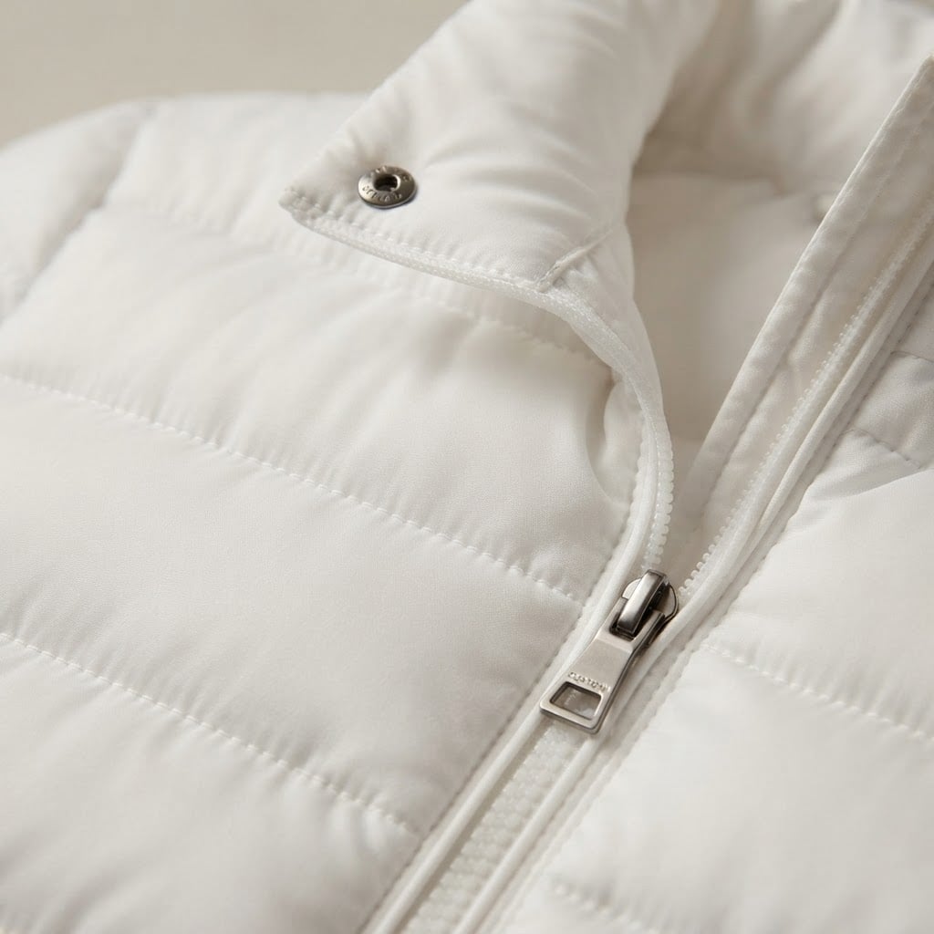 Maya | Refined Puffer Coat for Winter - Detail Close-Up