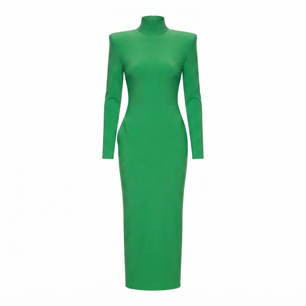 Maya | Sophisticated Bodycon Maxi Dress for Autumn - Product Photo