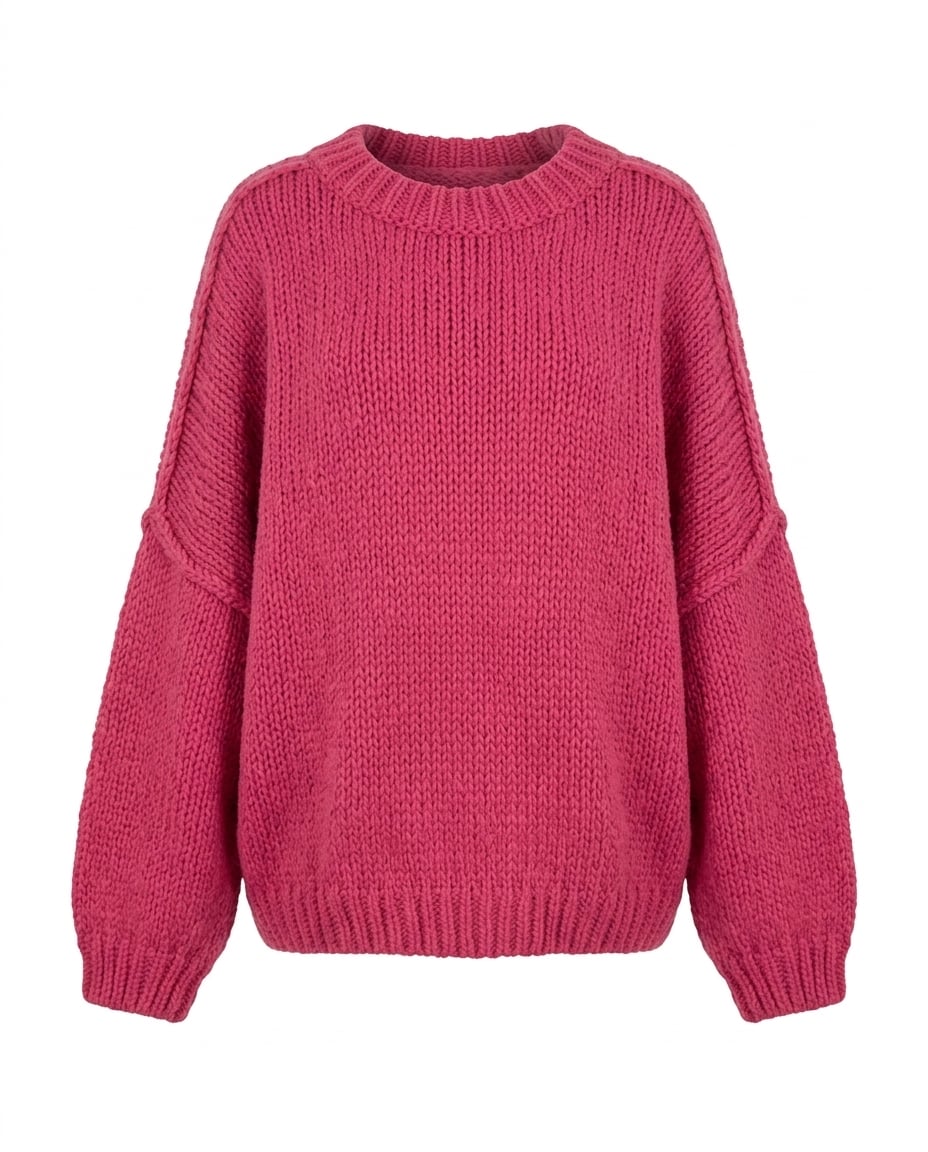 Maya | Timeless Chunky Knit Sweater for Autumn/Winter — product white bg | Maison Perigee