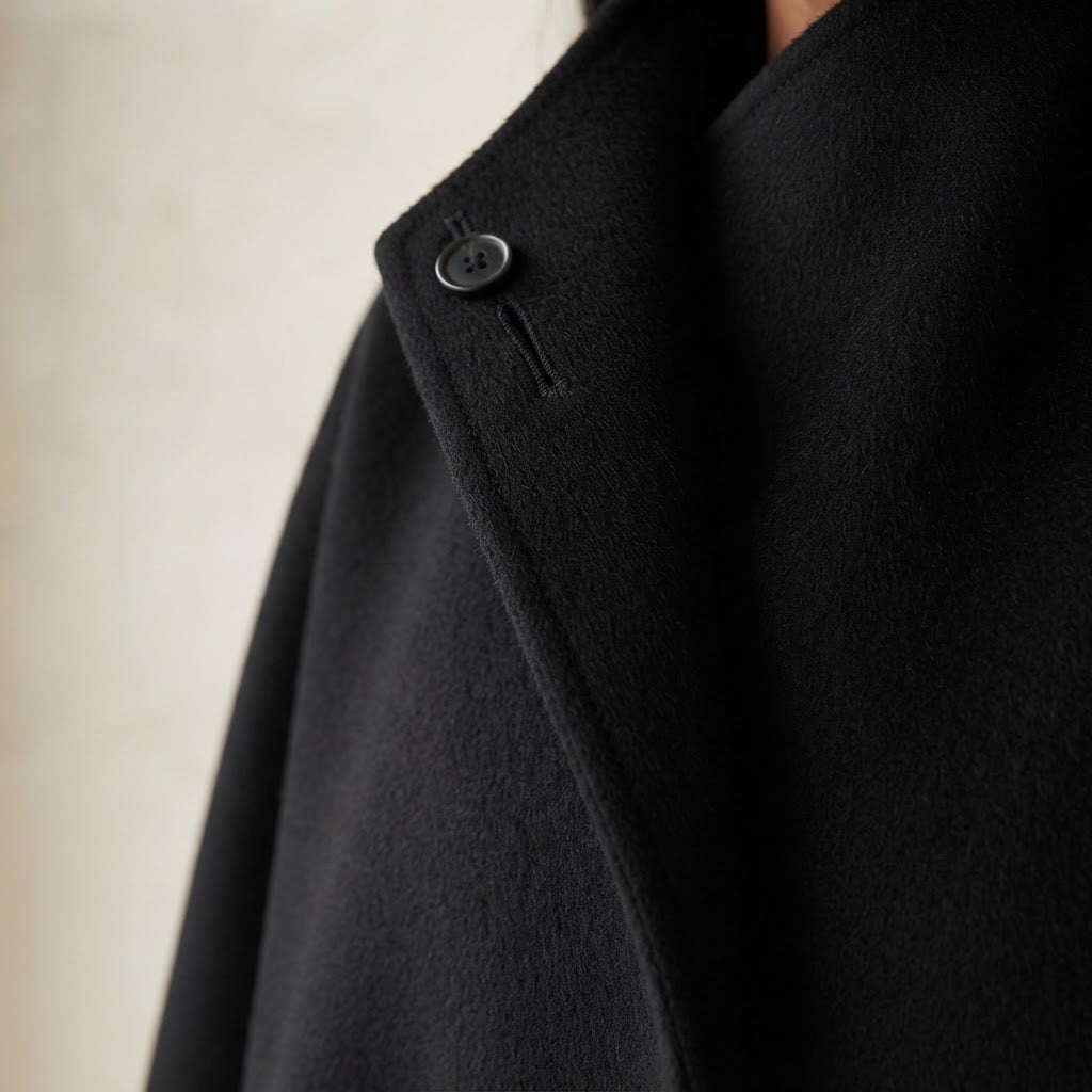 Maya | Timeless Coat for Winter - Detail Close-Up