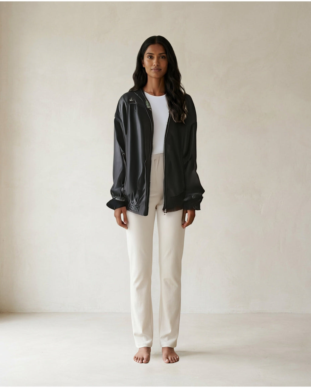 Maya | Timeless Faux Leather Jacket for Autumn/Winter | Part 2 — Three-Quarter