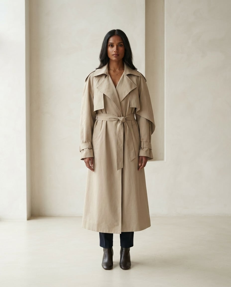 Maya | Timeless Trench Coat for Winter - Front View