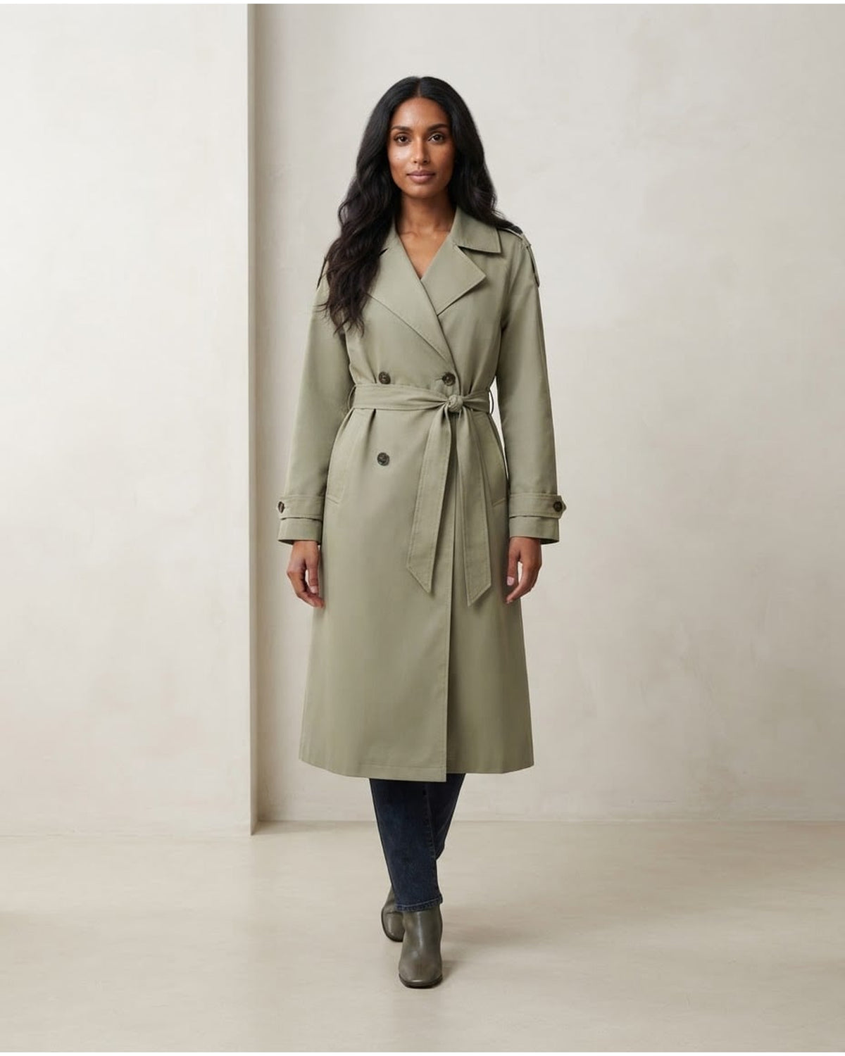 Maya | Timeless Trench Coat for Winter - Front View