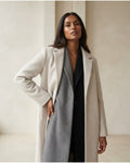 Maya | Timeless Wool-Blend Coat for Winter - Front View