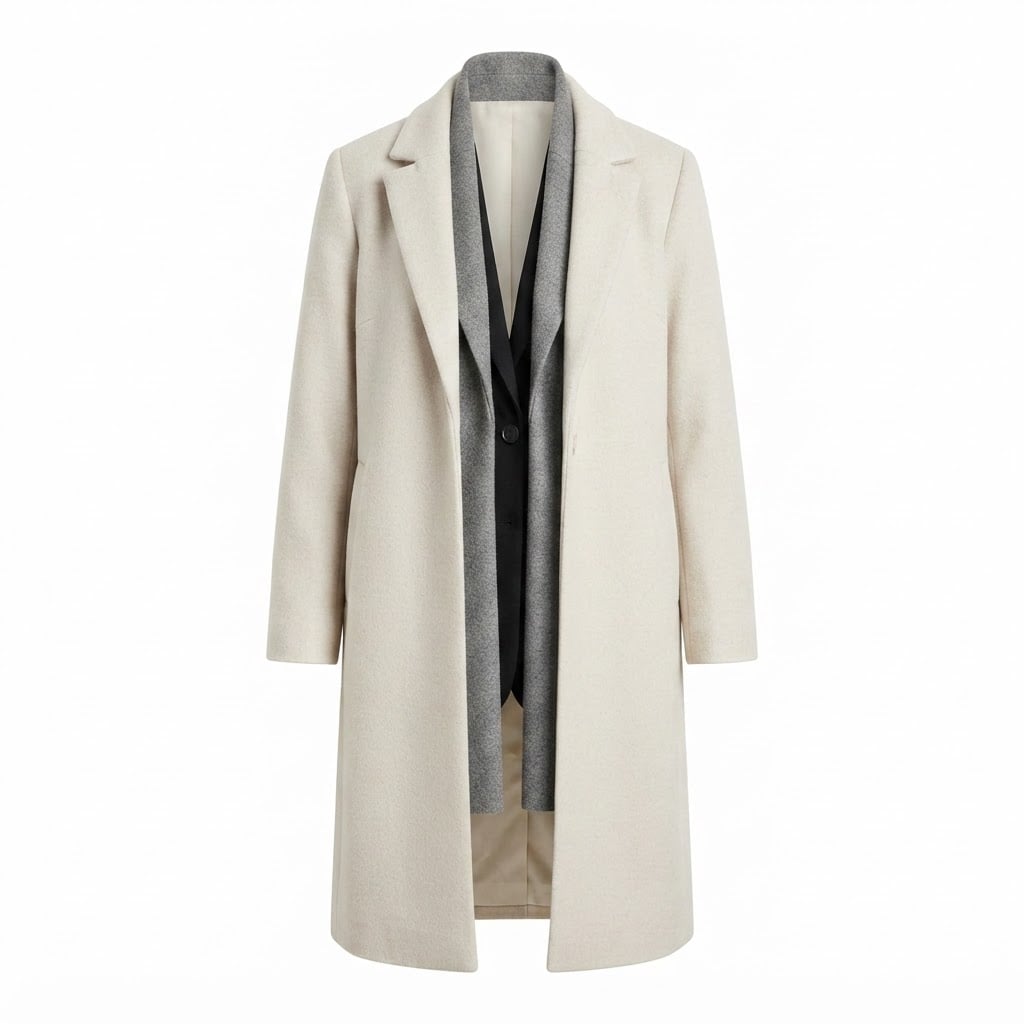 Maya | Timeless Wool-Blend Coat for Winter - Product Photo