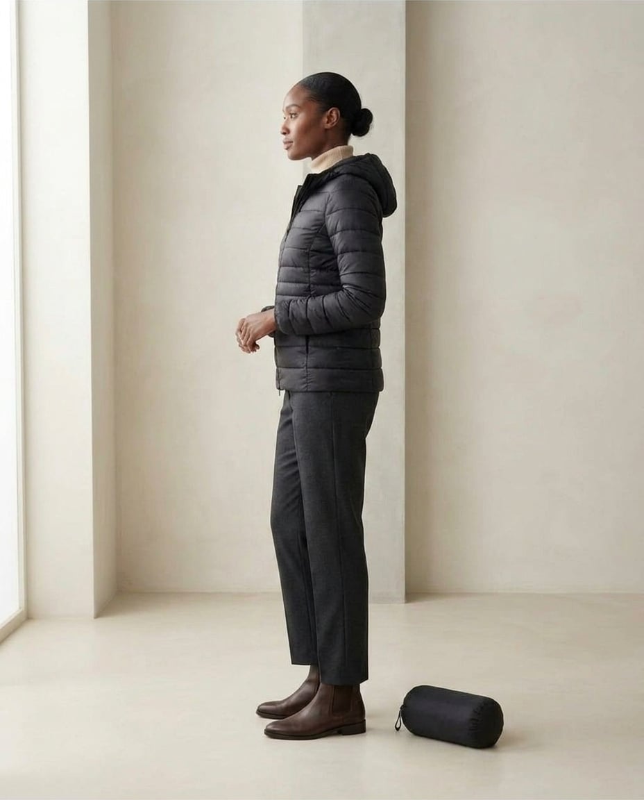 Naomi | Effortless Quilted Puffer Jacket for Autumn/Winter - Side View