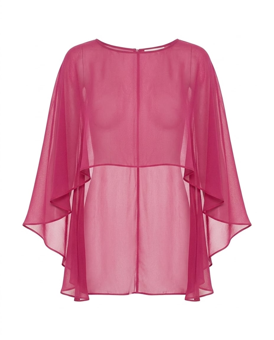 Naomi | Elegant Chiffon Cape for Autumn/Winter - Product Photo