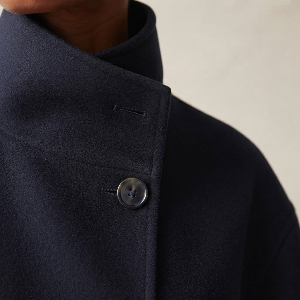 Naomi | Elegant Cropped Jacket for Autumn/Winter - Detail Close-Up