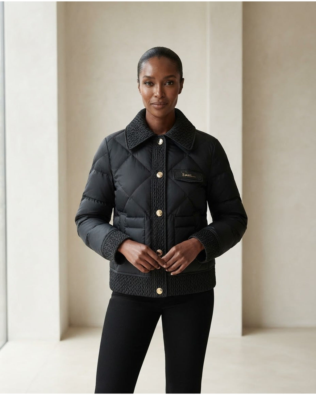 Naomi | Elegant Puffer Jacket for Autumn/Winter - Front View