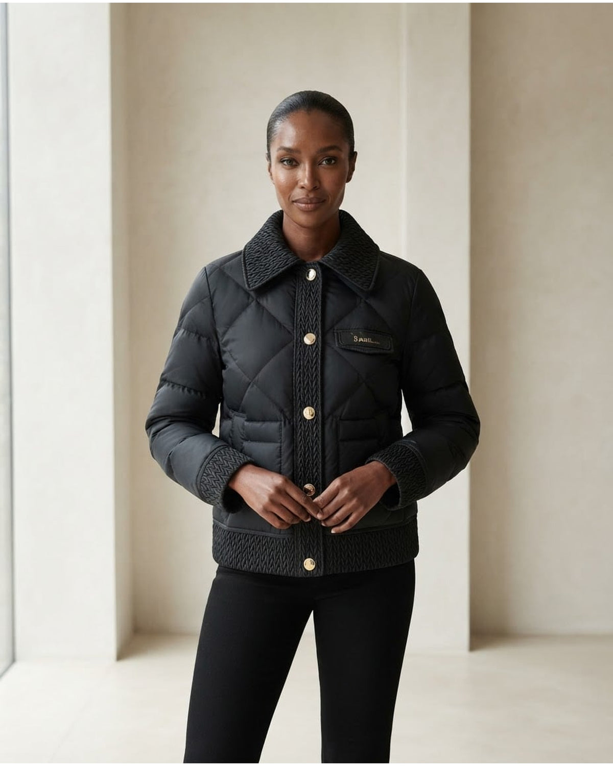 Naomi | Elegant Puffer Jacket for Autumn/Winter - Front View