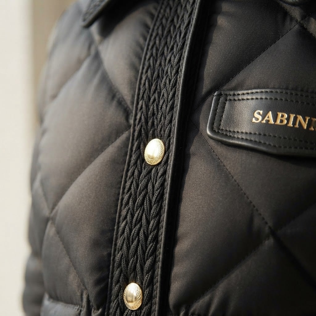 Naomi | Elegant Puffer Jacket for Autumn/Winter - Detail Close-Up