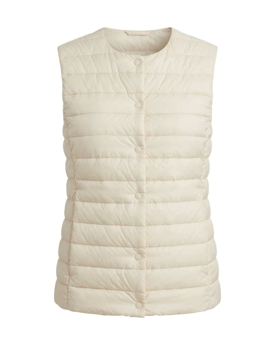 Naomi | Elegant Quilted Vest for Autumn/Winter — product white bg | Maison Perigee