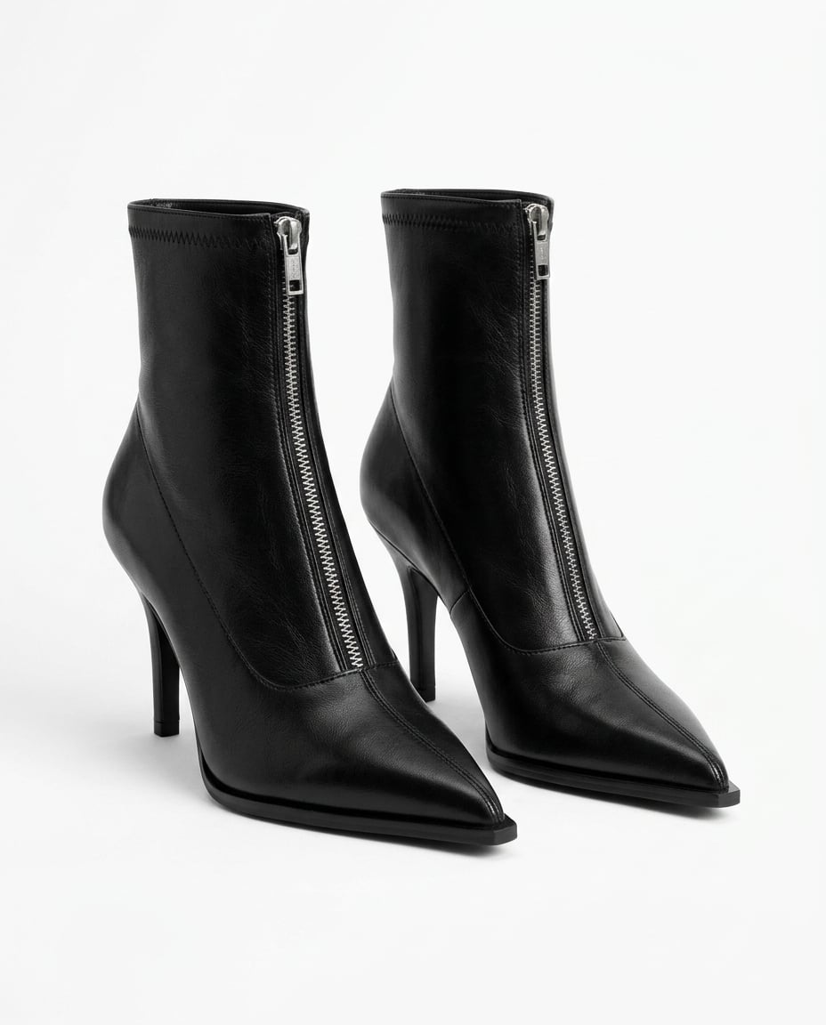 Black ankle boots product photo, white background | Maison Perigee — product