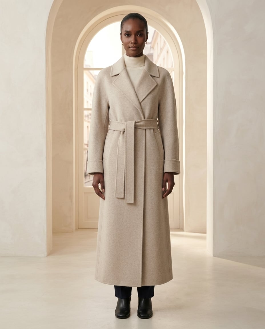 Naomi | Timeless Belted Coat for Winter - Front View