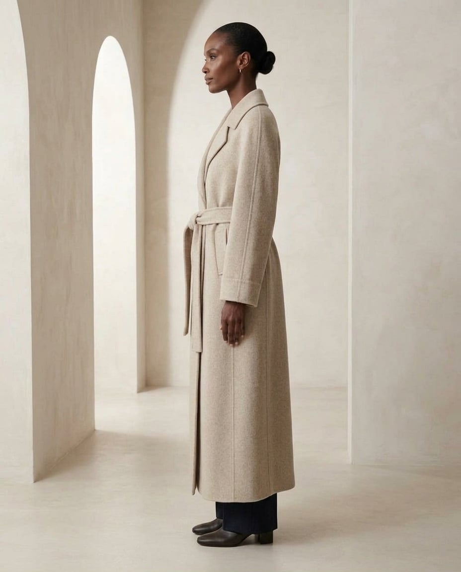 Naomi | Timeless Belted Coat for Winter - Side View