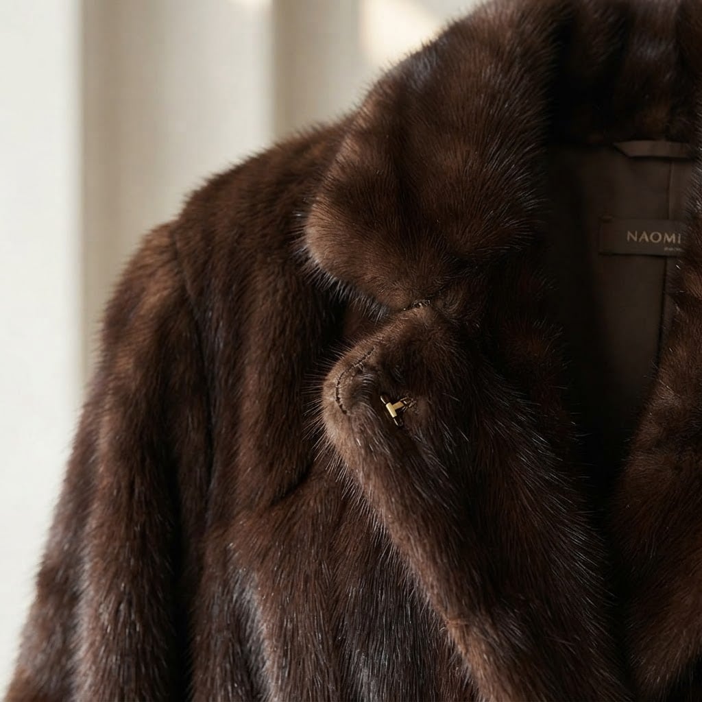 Naomi | Timeless Faux Fur Coat for Winter - Detail Close-Up