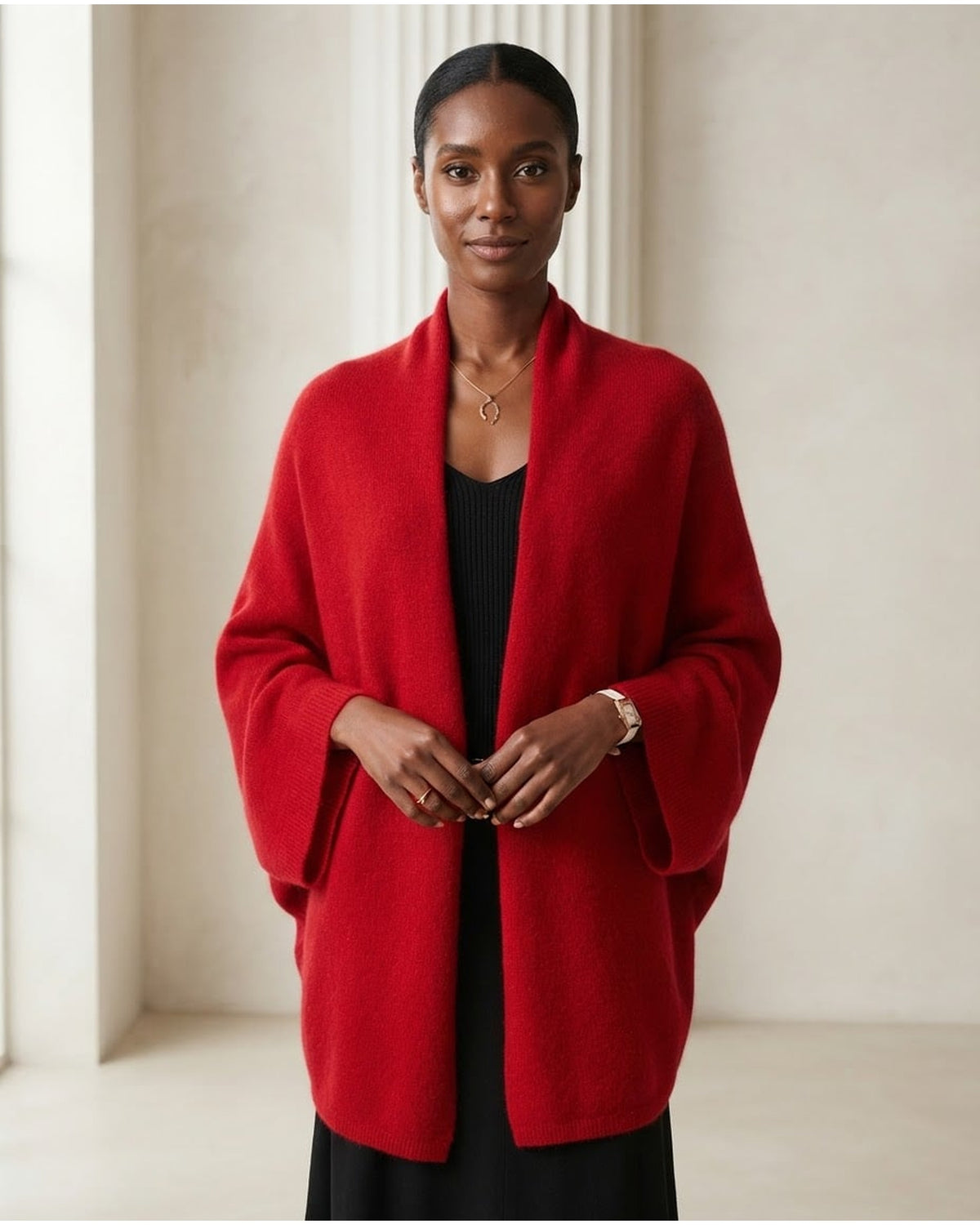 Naomi | Timeless Open-Front Cardigan for Autumn/Winter - Front View