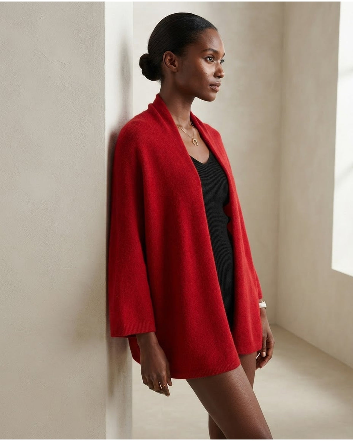 Naomi | Timeless Open-Front Cardigan for Autumn/Winter - Side View
