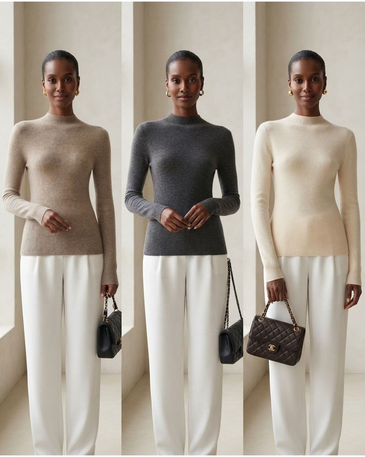Naomi | Timeless Ribbed Knit Sweater for Autumn/Winter - Front View