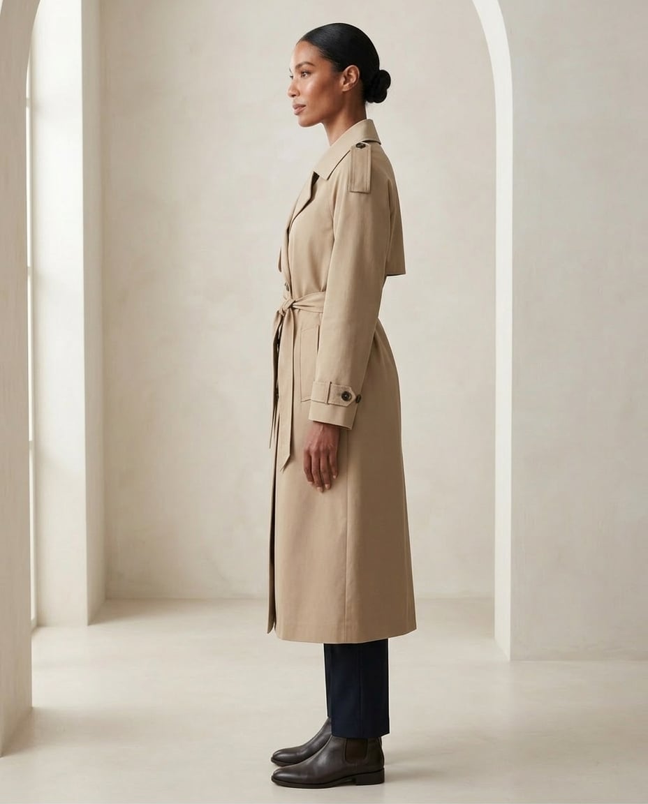 Naomi | Timeless Trench Coat for Winter - Side View