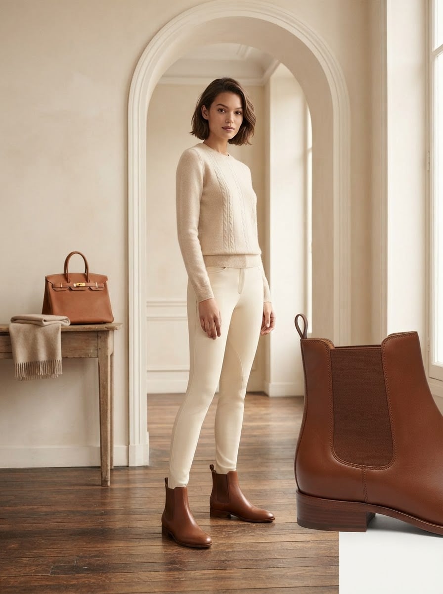 Noémie - Chelsea Riding Boots - front view