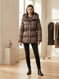 Noémie - Quilted Puffer Coat - front view