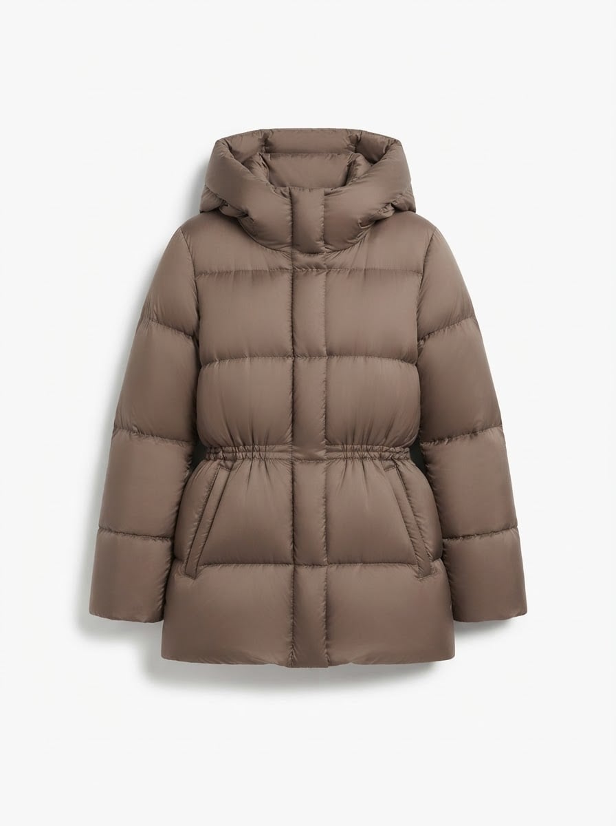Noémie - Quilted Puffer Coat - flat lay