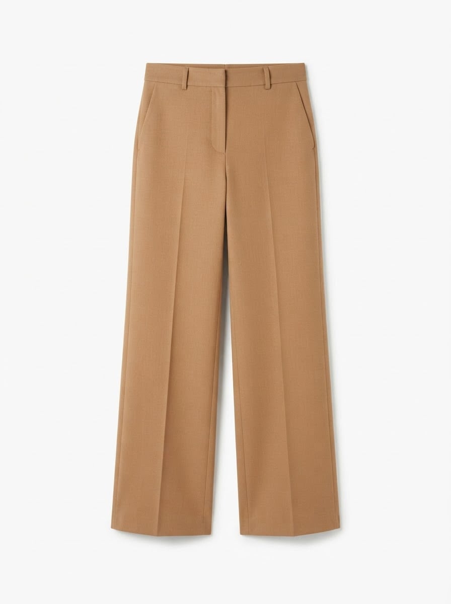 Noémie - Wide-Leg Wool Trousers - flat lay