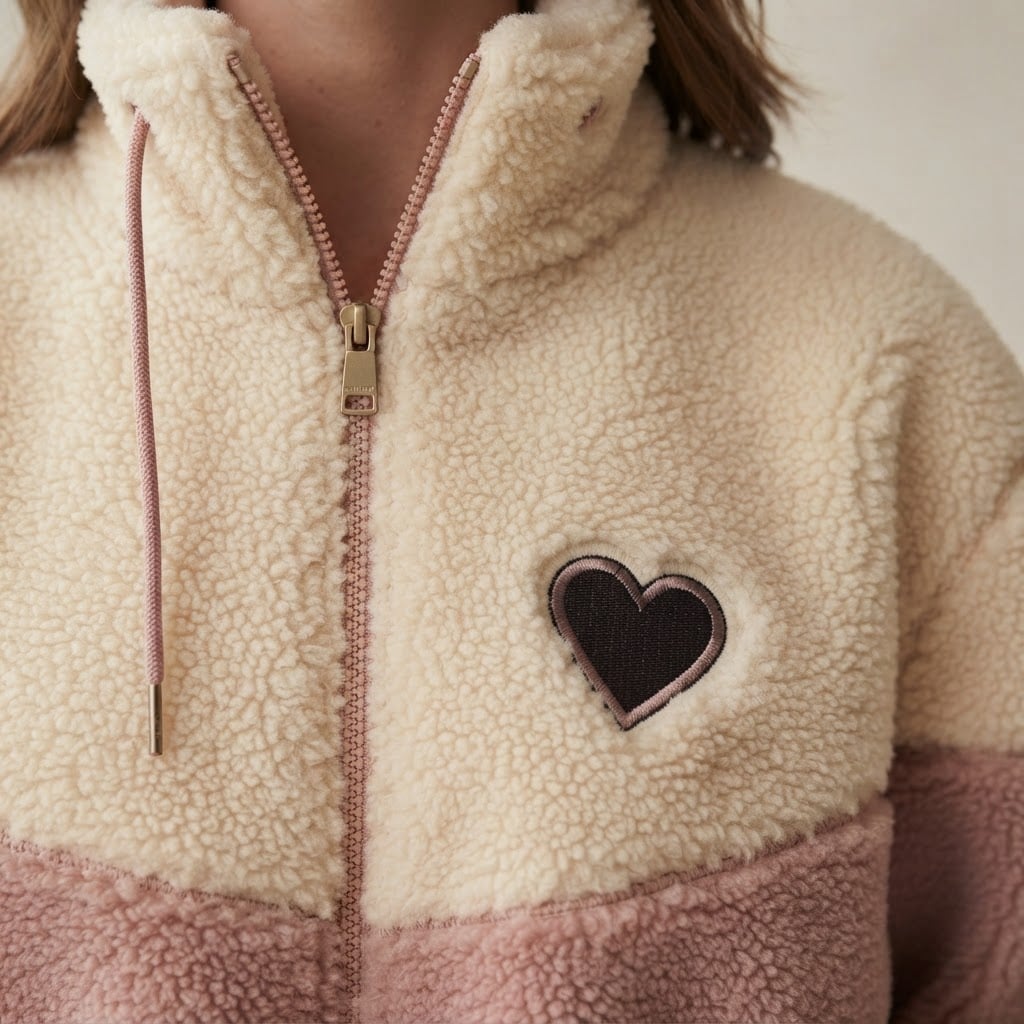 Sophie | Effortless Fleece Pullover for Autumn/Winter - Detail Close-Up