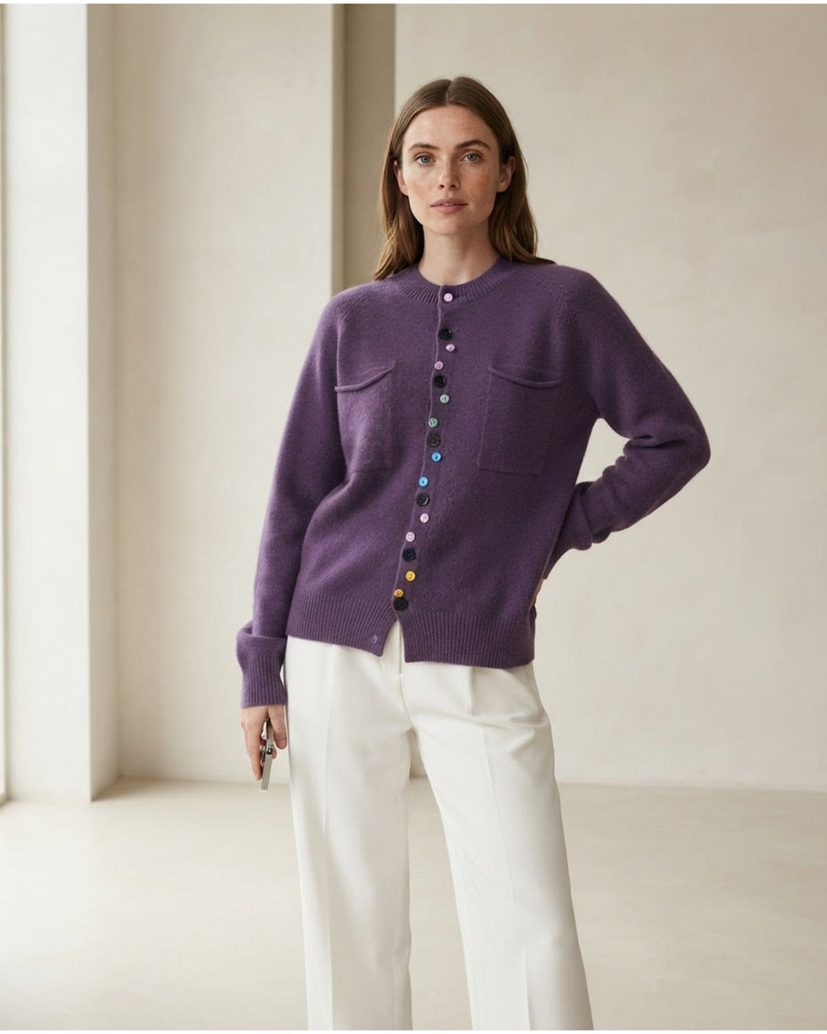 Sophie | Elegant Cardigan for Autumn/Winter - Front View
