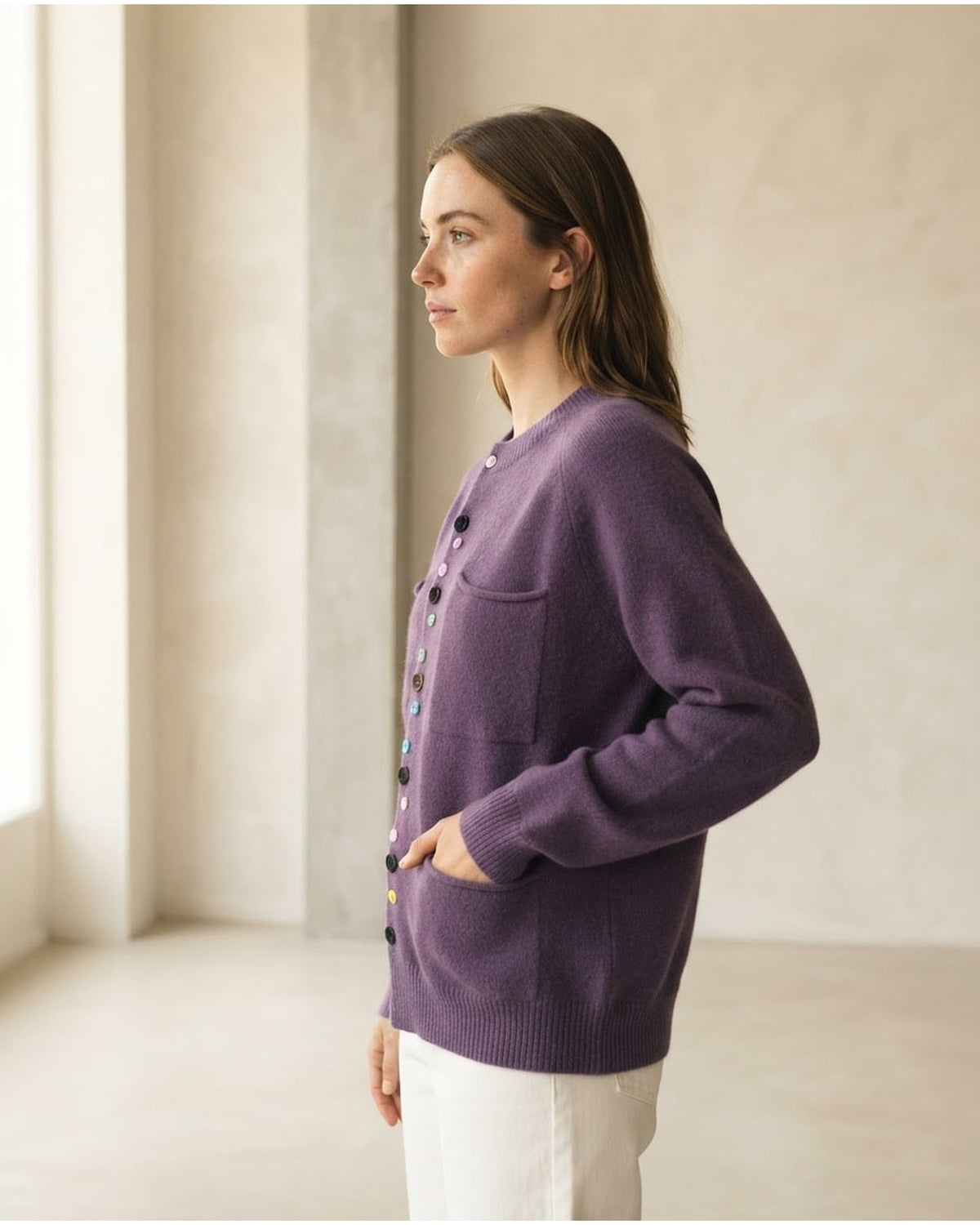 Sophie | Elegant Cardigan for Autumn/Winter - Side View