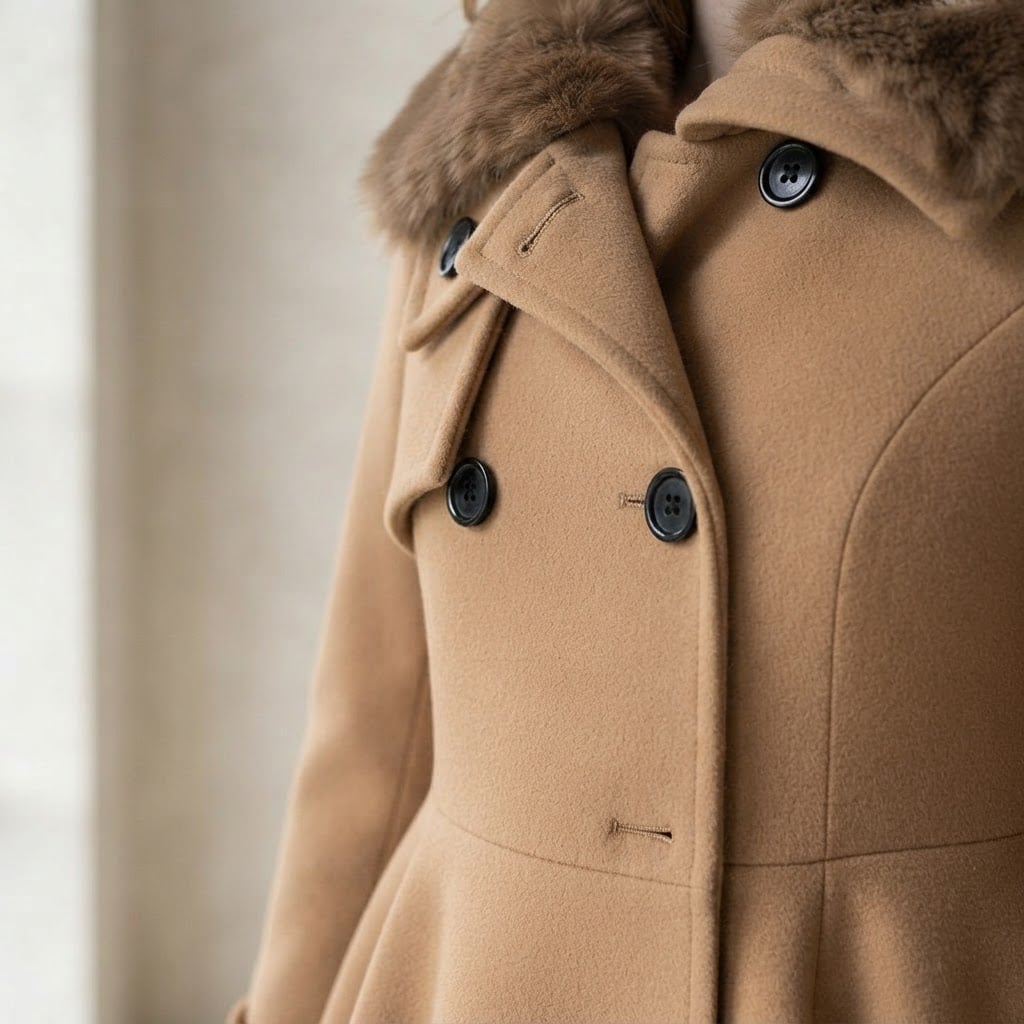 Sophie | Elegant Coat for Winter - Detail Close-Up