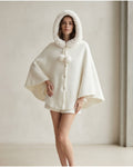 Sophie | Elegant Hooded Cape for Winter - Front View
