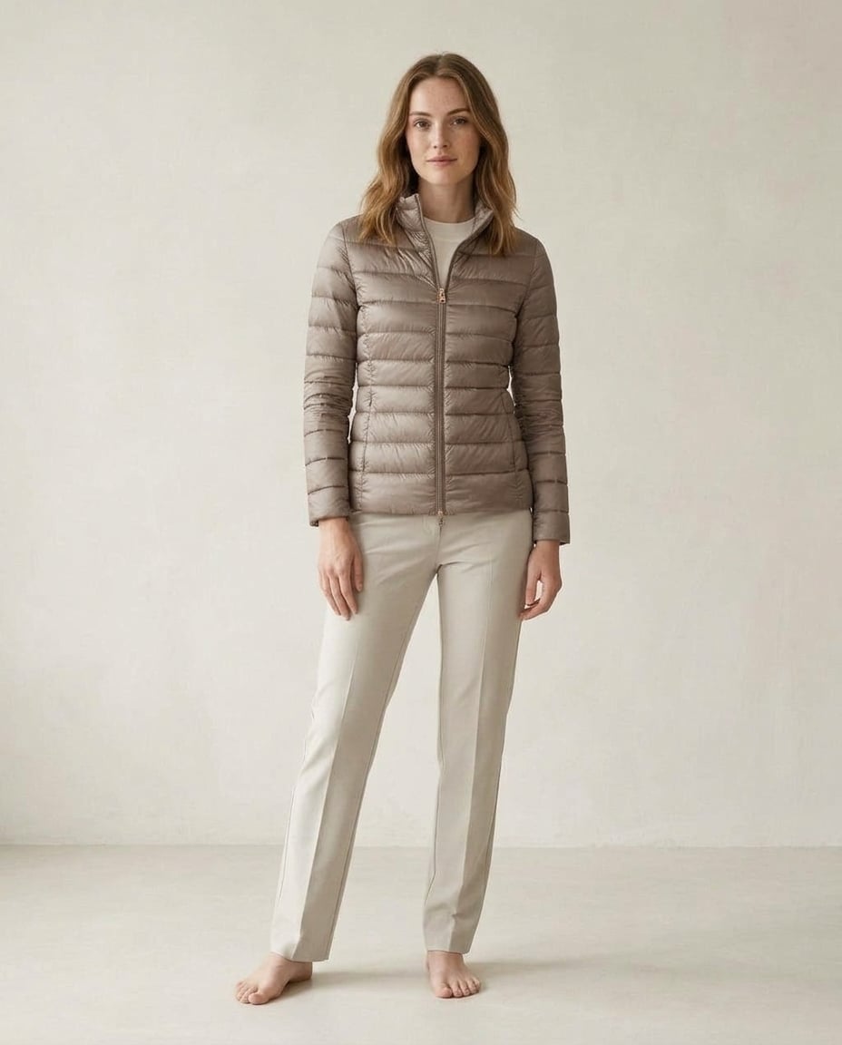 Sophie | Elegant Quilted Jacket for Autumn/Winter — front | Maison Perigee