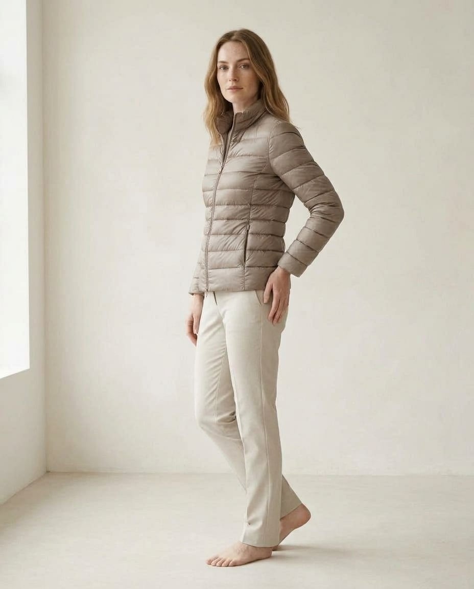 Sophie | Elegant Quilted Jacket for Autumn/Winter — side | Maison Perigee