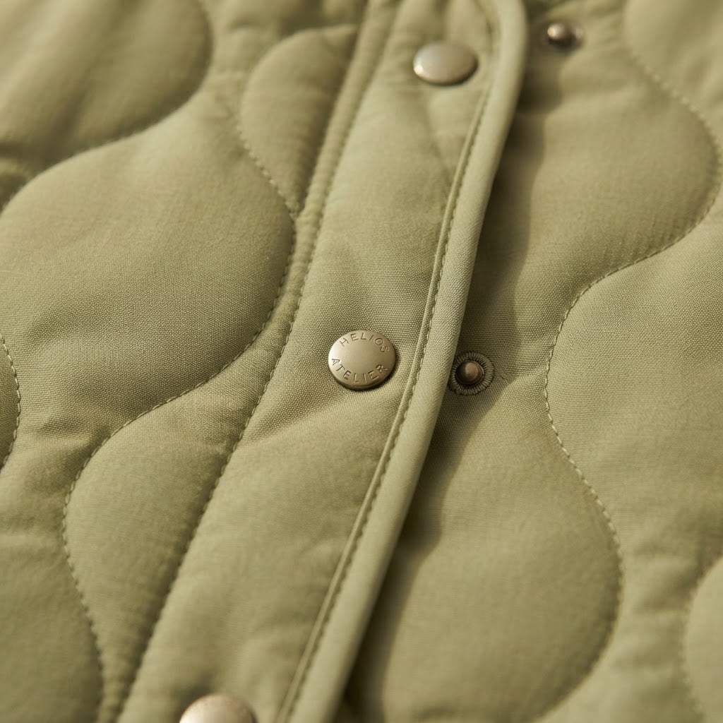 Sophie | Elegant Quilted Jacket for Autumn/Winter - Detail Close-Up